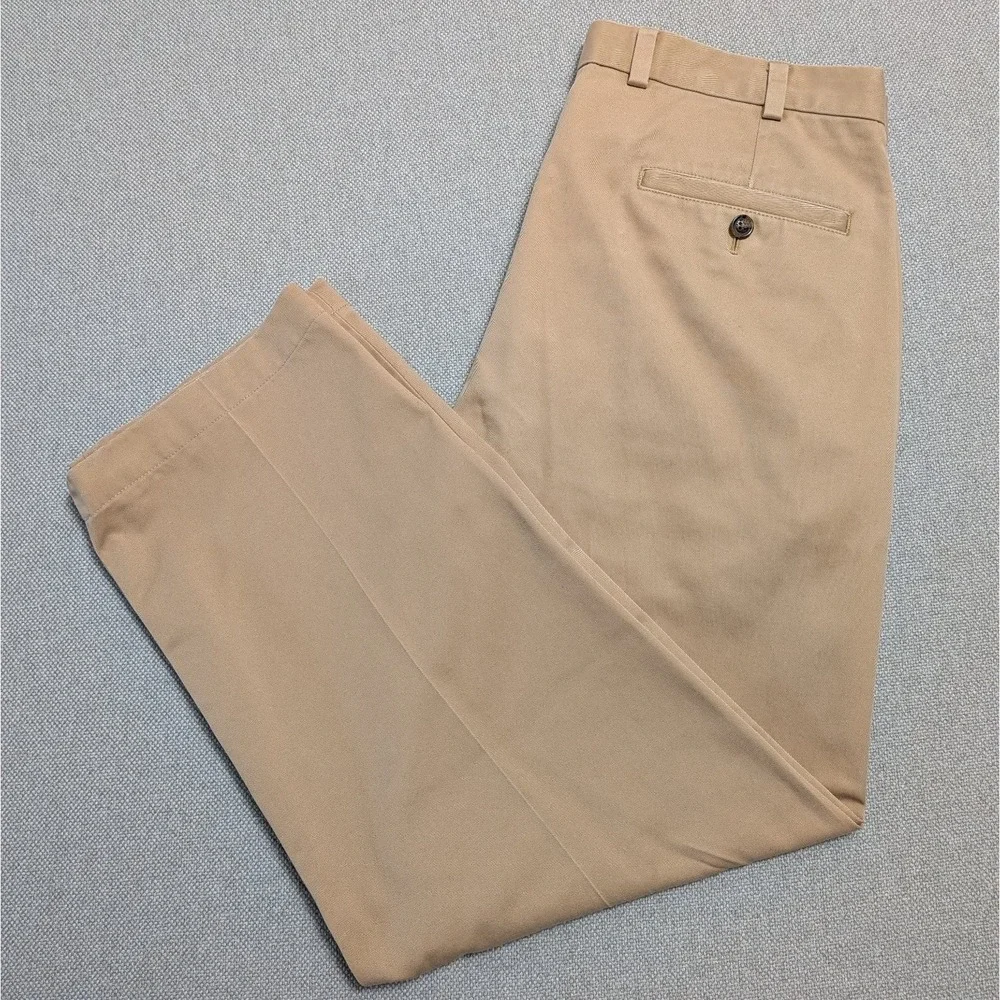 Brooks Brothers Men's 34x29 Advantage Chino Pants Khaki 100% Cotton Office Dress